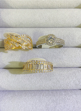 微镶锆石戒指微镶锆石简约女