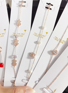 不褪色女不锈钢微镶锆石韩版手饰