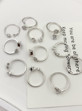 韩国手饰锆石戒指镀真金