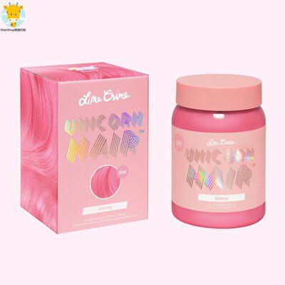 Lime Crime独角兽染发膏蓝黑烟蓝紫灰闷青色染发剂自己在家染发剂 虎窝淘