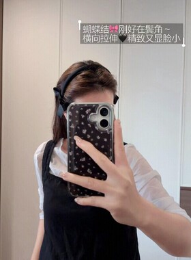 发箍届的贵气小礼裙~不撞款的甜系小香~蝴蝶结缎面高颅顶女生发箍