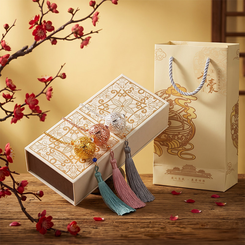 陕西历史博物馆葡萄花鸟纹香囊西安文创纪念品西安特产伴手礼摆件