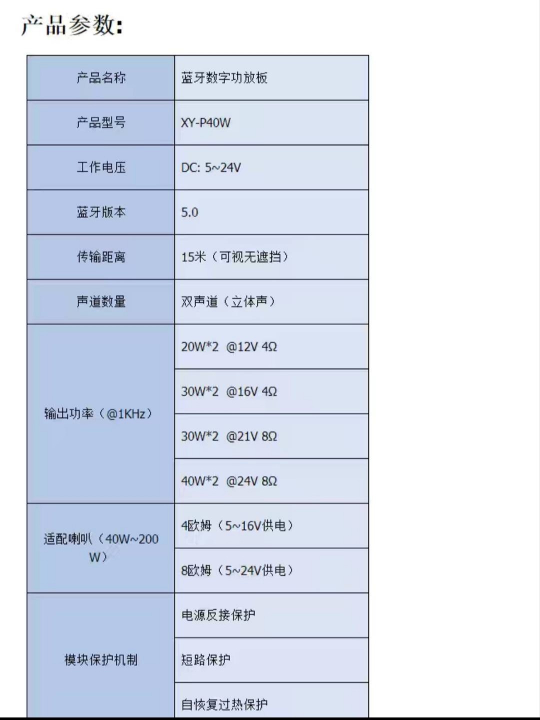 30W//声大功率24V立体12V蓝牙功放板模块40W数字功放-图2