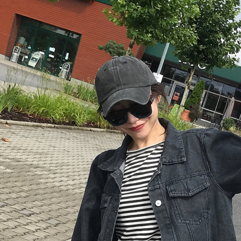 店主自留高品质灰黑色棒球帽复古纯棉鸭舌帽宽檐遮阳帽男女帽子