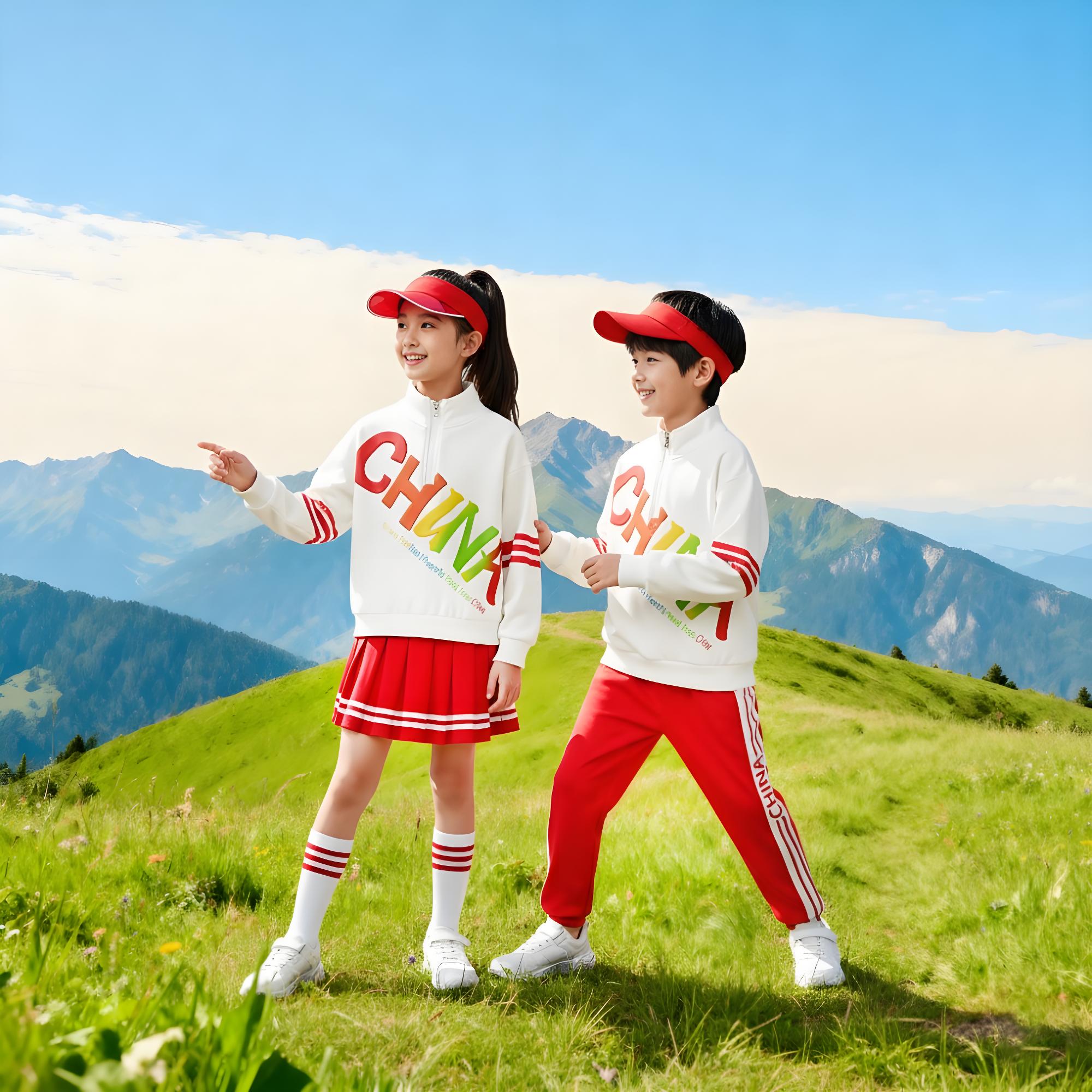 小学生运动会开幕式服装儿童啦啦队演出服元旦合唱校服幼儿园班服 - 图0