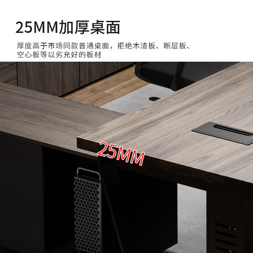 办公桌老板桌简约现代主管桌椅组合总裁经理桌子大班台办公室家具 - 图0