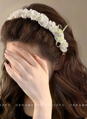 蝴蝶结高颅顶发箍女2026新款高级感日常外戴带齿压发发箍洗脸发捆