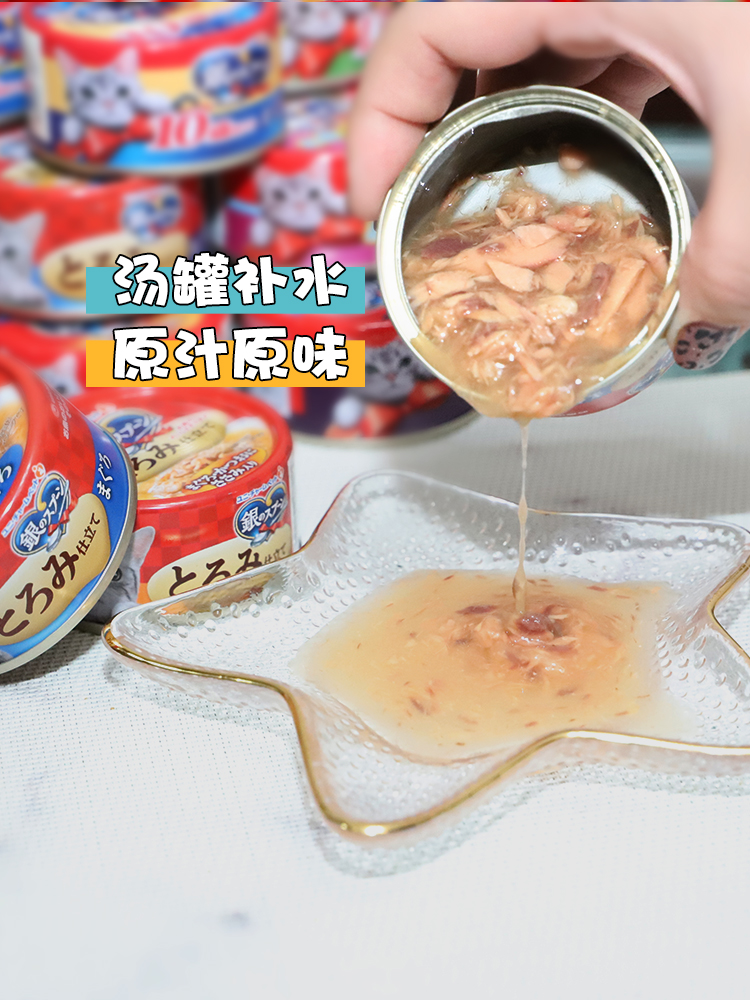 整箱特惠-日本银勺珍馐美味猫罐头进口湿粮零食拼箱70g*24罐包邮 - 图1