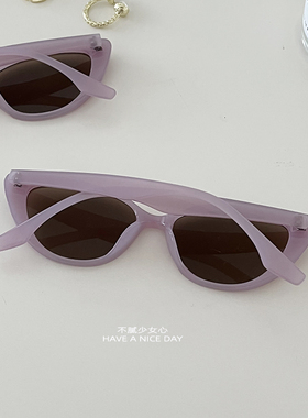 Jennie同款~甜酷黑小猫眼墨镜!一整个高级住时髦精致拽姐太阳镜