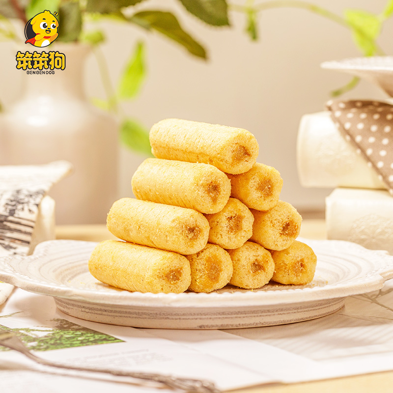 笨笨狗旗舰店笨笨狗粗粮夹心米果78支能量棒糙米卷网红零食小吃休闲食品大礼包1