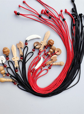 20年雷击老桃木剑斧葫芦平安扣项链吊坠手工雕刻传统幼儿压精桃木