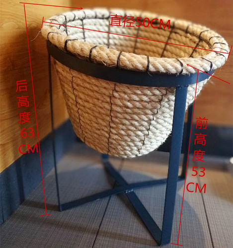收纳筐藤编铁艺收纳架草编篓饮料收纳架置物架展示筐水果堆头筐 - 图3