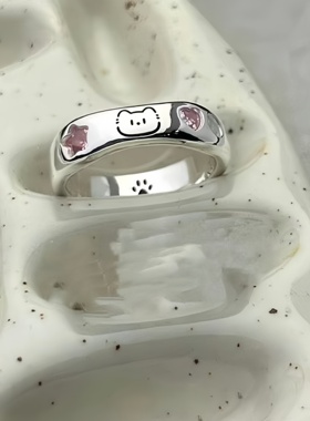 猫狗日记情侣对戒女轻奢小众