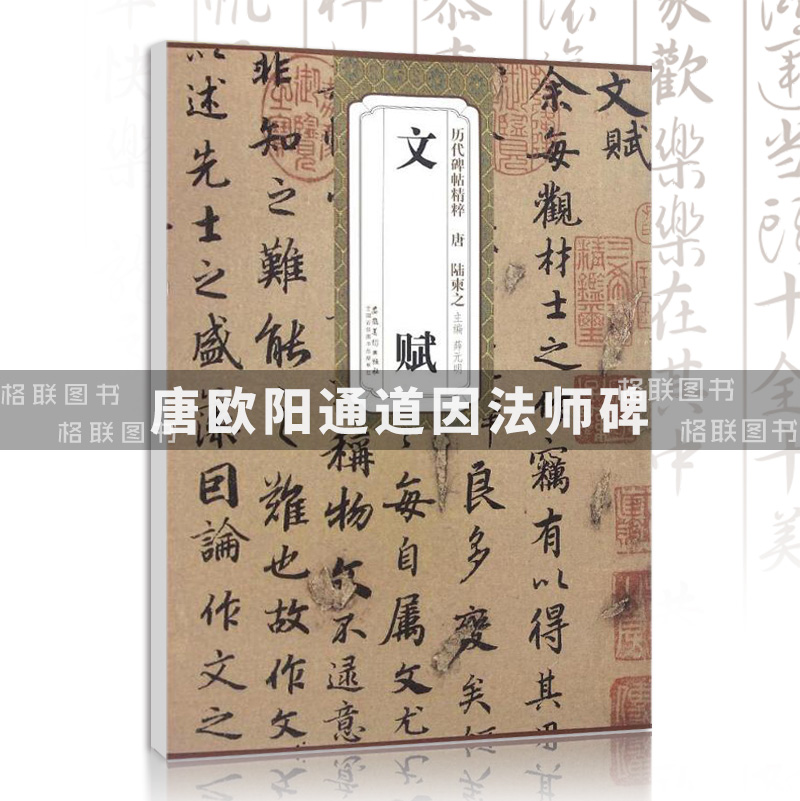 正版唐陆柬之文赋 历代碑帖精粹毛笔字帖附简体旁注《文赋》技法讲解安徽美术出版社 - 图1