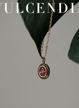 VULCENDIA｜焚珀 原创吊坠项链极细叠戴复古高级感百搭2025新款