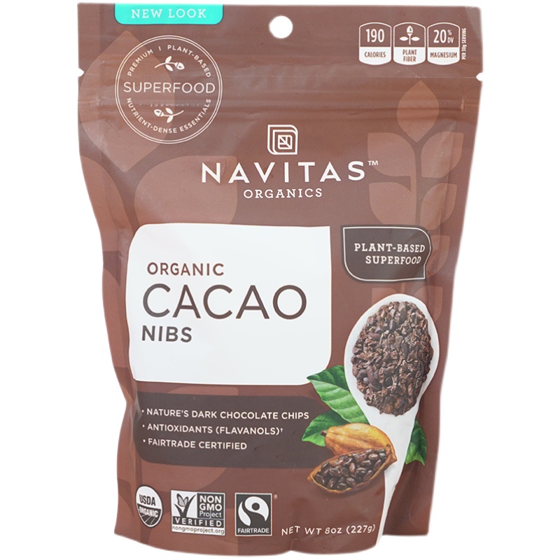 美国Navitas cacao nibs可可粒碎豆巧克力豆无加糖低糖生酮饮食 - 图3