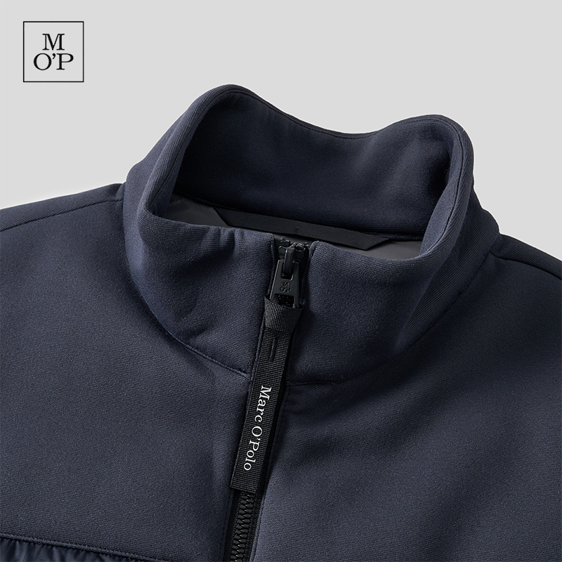 Marc O'Polo/MOP2025冬季新款简约保暖立领针梭拼轻薄羽绒马甲男,淘宝优惠券,粉丝福利购,淘宝优惠卷