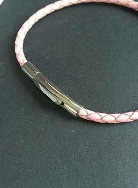 饰品红色转运珠真皮路路通手链绳