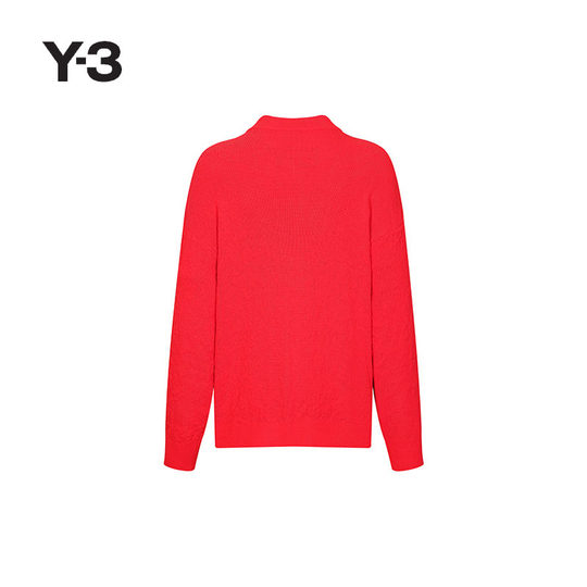 [季末折扣]Y3山本耀司情侣款秋冬季针织衫V领纽扣开衫毛衣IB4791