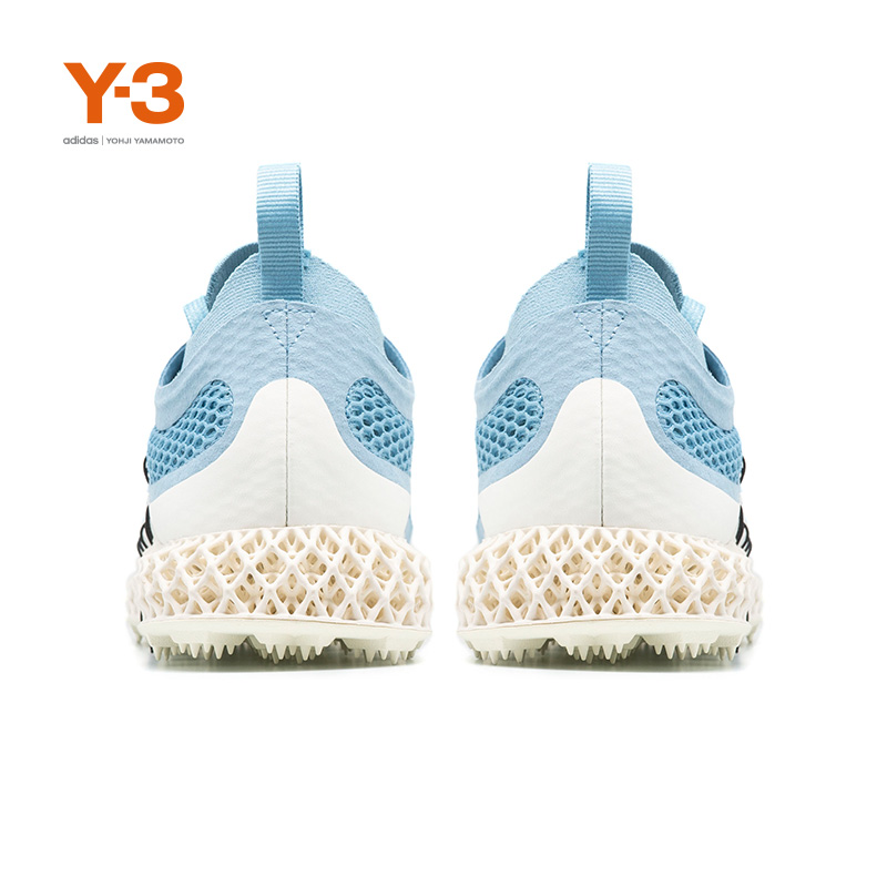 Y-3/Y3山本耀司RUNNER 4D HALO男女同款蓝白拼色运动休闲鞋IE7270-图1