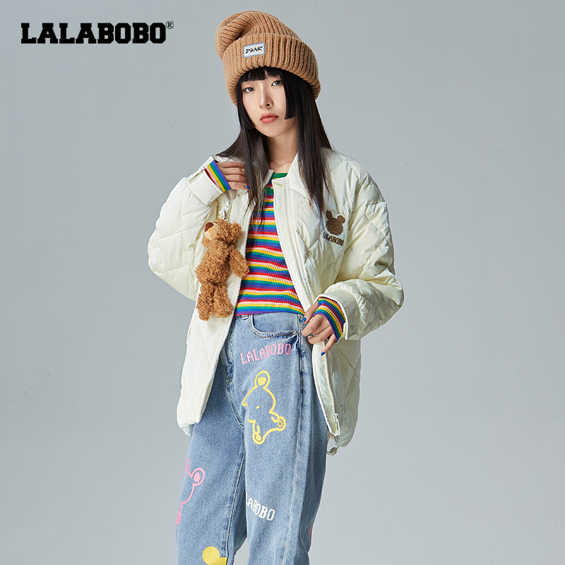 【设计师潮牌】LALABOB2022新款时尚甜酷秋冬宽松休闲羽绒服女士 - 图2