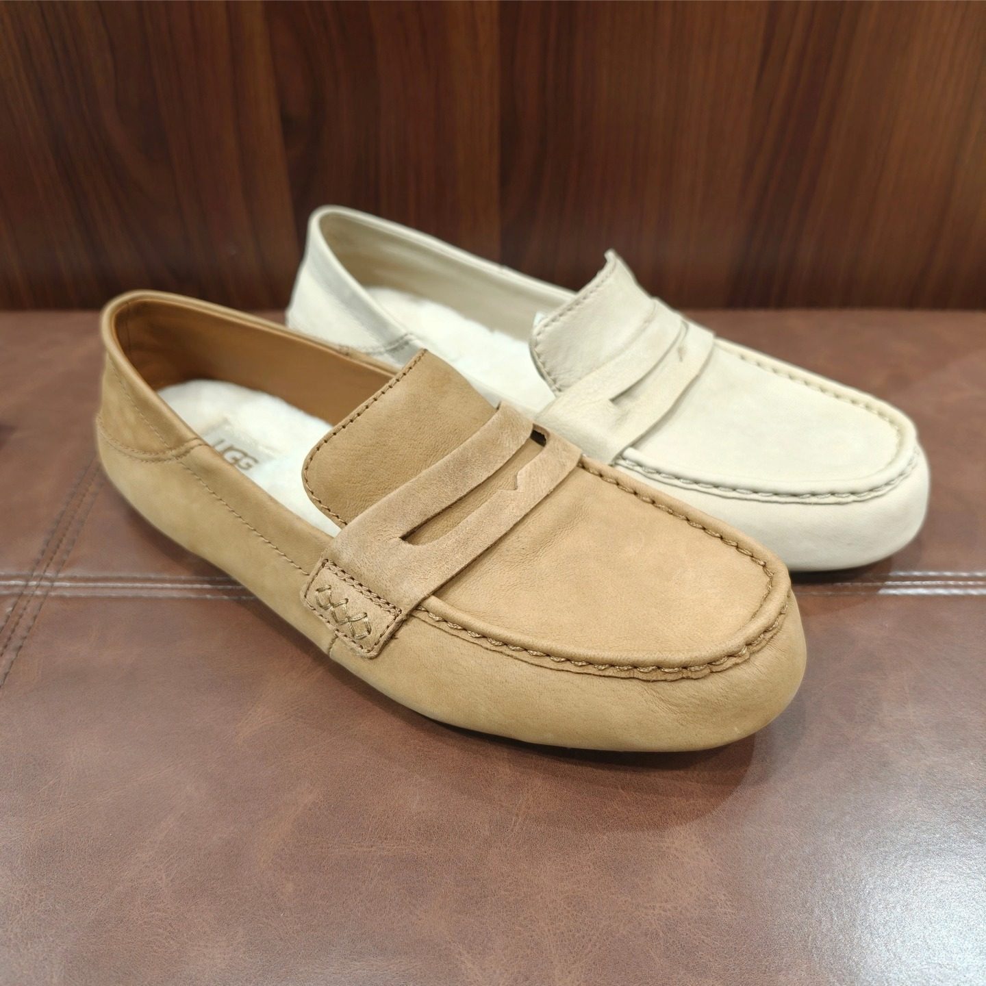 UGG26春季男士时尚浅口简约舒适纯色平底休闲豆豆鞋乐福鞋1166762,淘宝优惠券,粉丝福利购,淘宝优惠卷