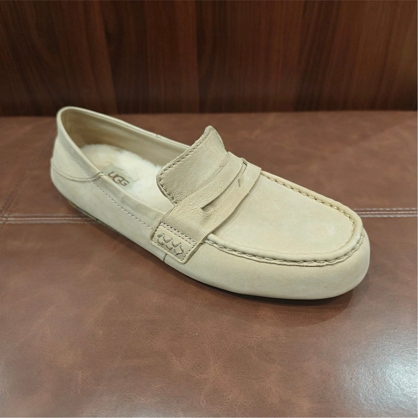 UGG26春季男士时尚浅口简约舒适纯色平底休闲豆豆鞋乐福鞋1166762,淘宝优惠券,粉丝福利购,淘宝优惠卷