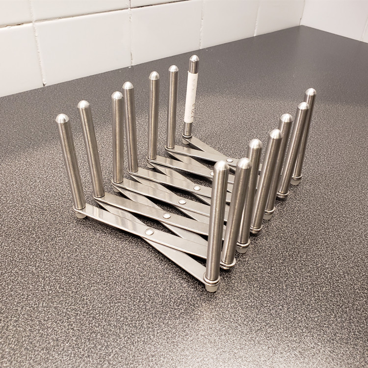 宜家正品国内代购瓦瑞拉锅盖收纳件长度可调节不锈钢碗碟收纳架 - 图0