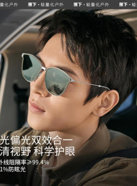 蕉下FO321₂₄钛金属卡片折叠墨镜超轻薄大框太阳镜开车防晒偏光