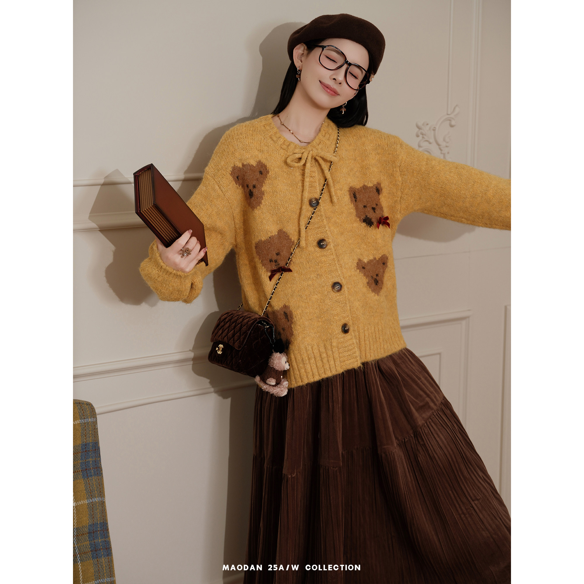 猫单【红茶小熊】【羊毛】娜娜的孕期穿搭孕妇装针织秋季半裙套装,淘宝优惠券,粉丝福利购,淘宝优惠卷