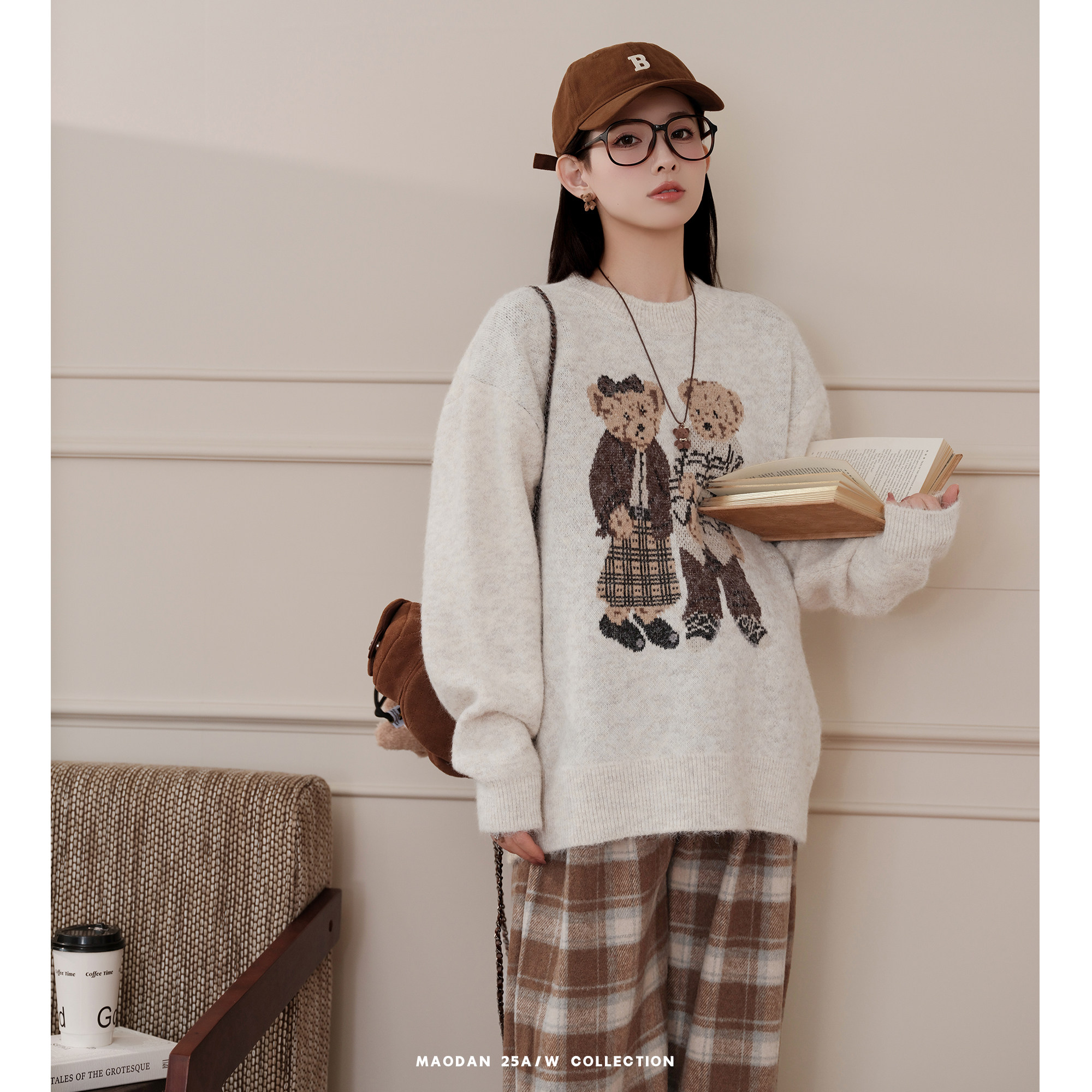 猫单【小熊曲奇】【羊毛】娜娜的孕期穿搭孕妇装秋冬阔腿裤两件套,淘宝优惠券,粉丝福利购,淘宝优惠卷