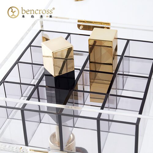 bencross化妆品收纳盒梳妆台桌面防尘抽屉口红亚克力化妆刷置物架 - 图2