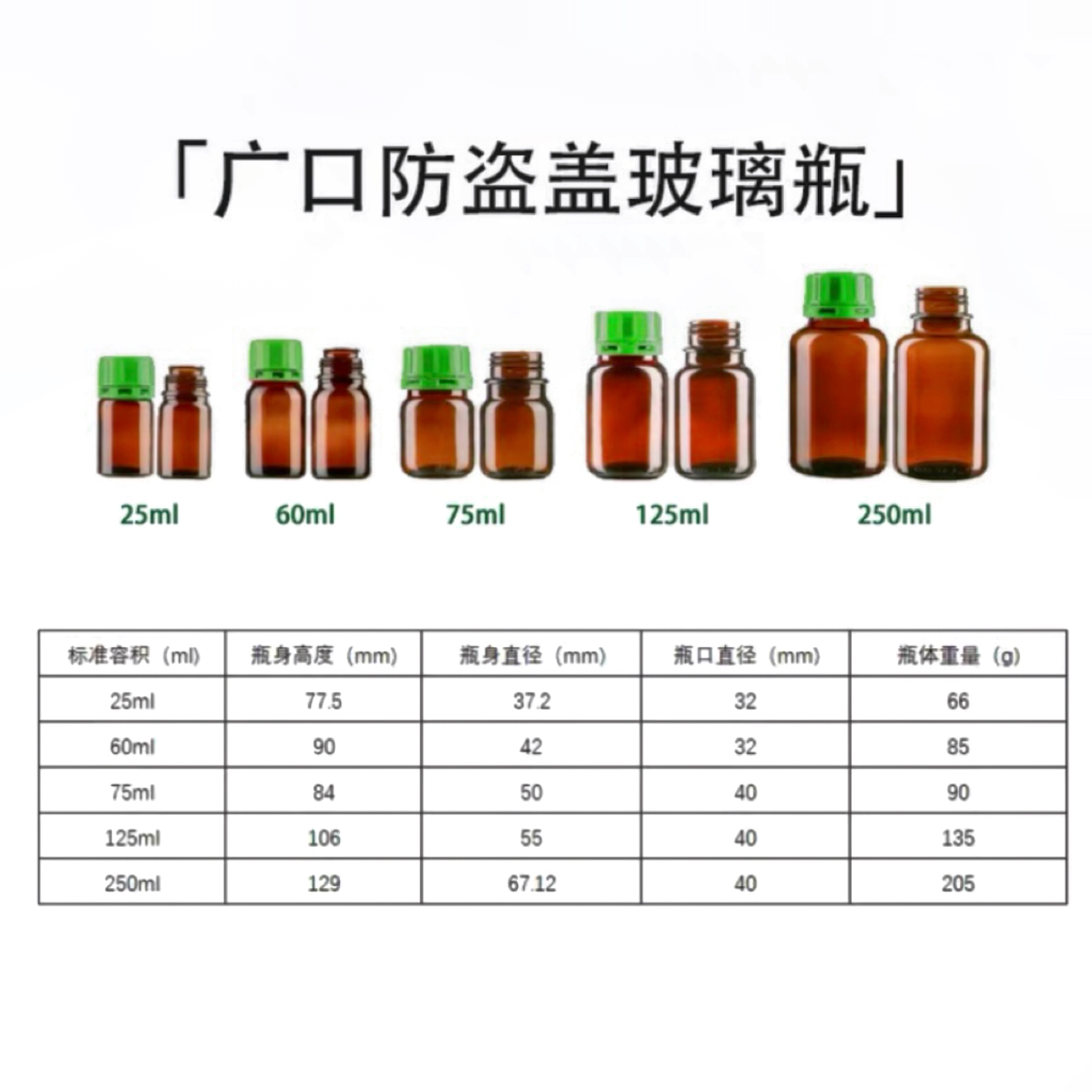 STEEMA斯蒂曼实验室避光茶棕色防盗盖试剂瓶玻璃瓶样品瓶分装瓶 - 图2