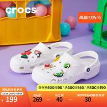 Crocs dongle shoes women flat bottom Baotou sandals sandals Casual Cool Slippers Mens Shoes Beach Shoes 10126