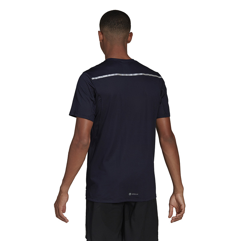 Adidas阿迪达斯男装夏季新款跑步训练透气运动短袖T恤HB7465 - 图0