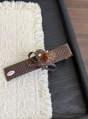 爱美饰品家新款可爱小熊发夹女侧边刘海夹子头饰发卡鲨鱼夹发圈女