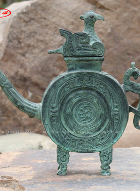 工艺品酒壶摆件仿古青铜器