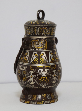 带绿松石奢华盖罐错金银魂力之美