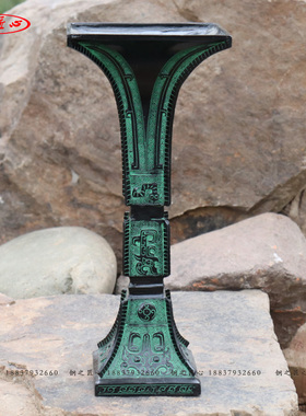 工艺品插花瓶摆件仿古青铜器