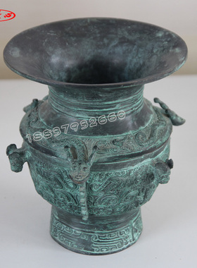 贺礼四羊方尊影视道具仿古青铜器