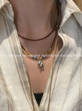 吊坠足银 JIUJIU【马上有米】手工可爱百搭编织小众简约1118