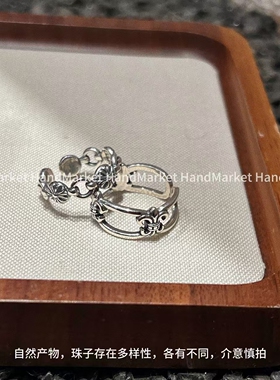 925银戒指 【罗曼史】百搭时尚复古极简风活口指环戒指1129