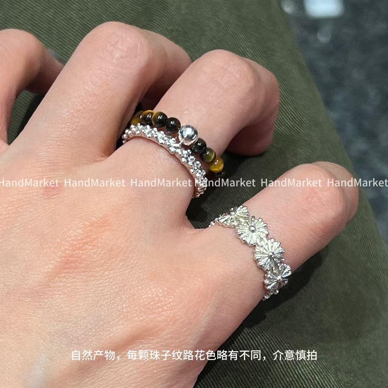 925银 JIUJIU【棕色素圈】时尚百搭虎眼设计感小众水晶银戒指单圈,淘宝优惠券,粉丝福利购,淘宝优惠卷