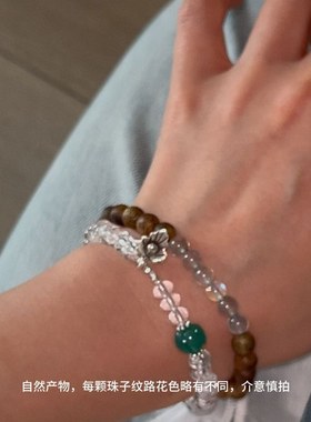 925银手链 JIUJIU【空灵】手工气质轻奢时尚百搭复古清新精致白水