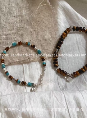 925银手链 JIUJIU【虎虎算盘叠戴手串】手工气质百搭复古简约1028