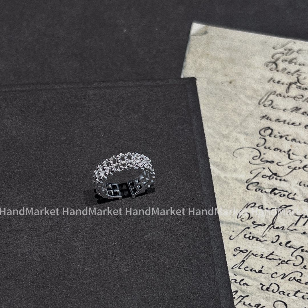 925 silver ring beanie mesh open ring temperament niche simple personality 0918