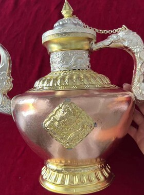 纯铜壶铜酥油茶壶铜壶茶壶 铜奶茶壶铜壶加厚纯手工茶壶茶壶包邮