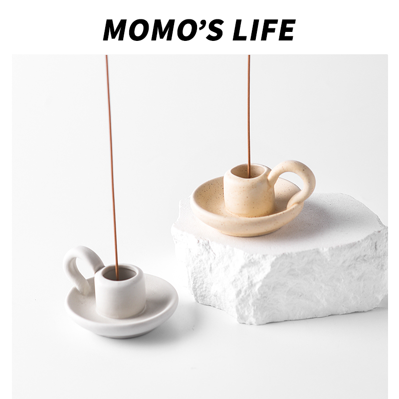 创意迷你陶瓷香薰炉禅意小摆件家居茶室茶桌面家用线香炉香插香座 - 图3