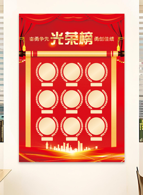 个人团队喜报光荣榜墙贴定制内容