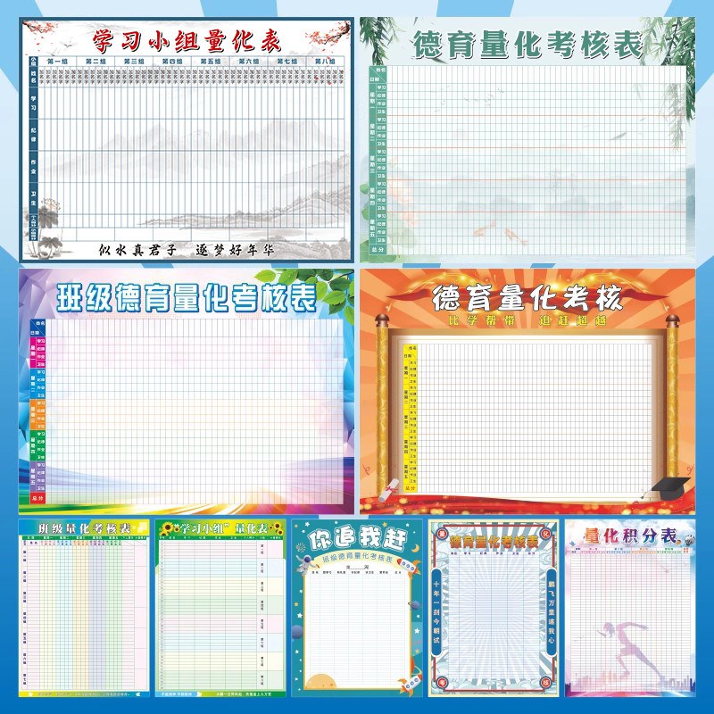 班级量化考核表学习小组自律德育积分墙贴画教室气氛围布置评比栏,淘宝优惠券,粉丝福利购,淘宝优惠卷